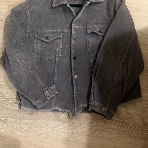 POL Charcoal Gray Corduroy Jacket
